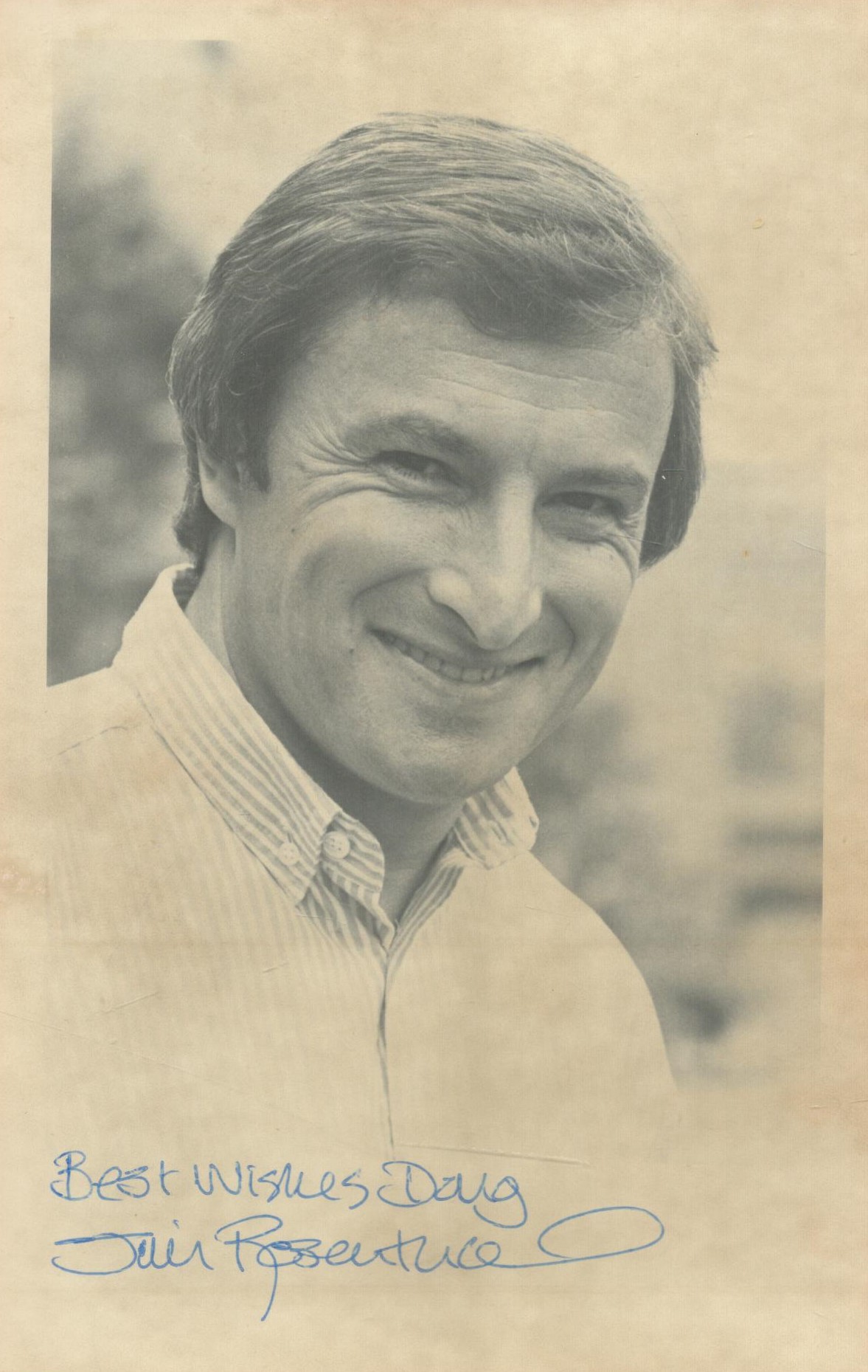 Jim Rosenthal signed 6x4 black and white photo. Jim Rosenthal (born 6 November 1947) is an English