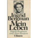 Ingrid Bergman Signed 1st Ed Hardback Book Titled Mein Leben. Published in 1980. 477 pages. Dust