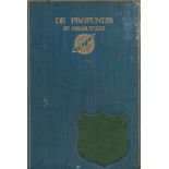 De Profundis by Oscar Wilde 2nd Edition Cloth Wrapped Hardback Book. Published 1905 by Methuen and