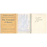 Sir Julian Huxley inscribed book and ALS dated Jan 1969 to him from Edward Bridges titled The