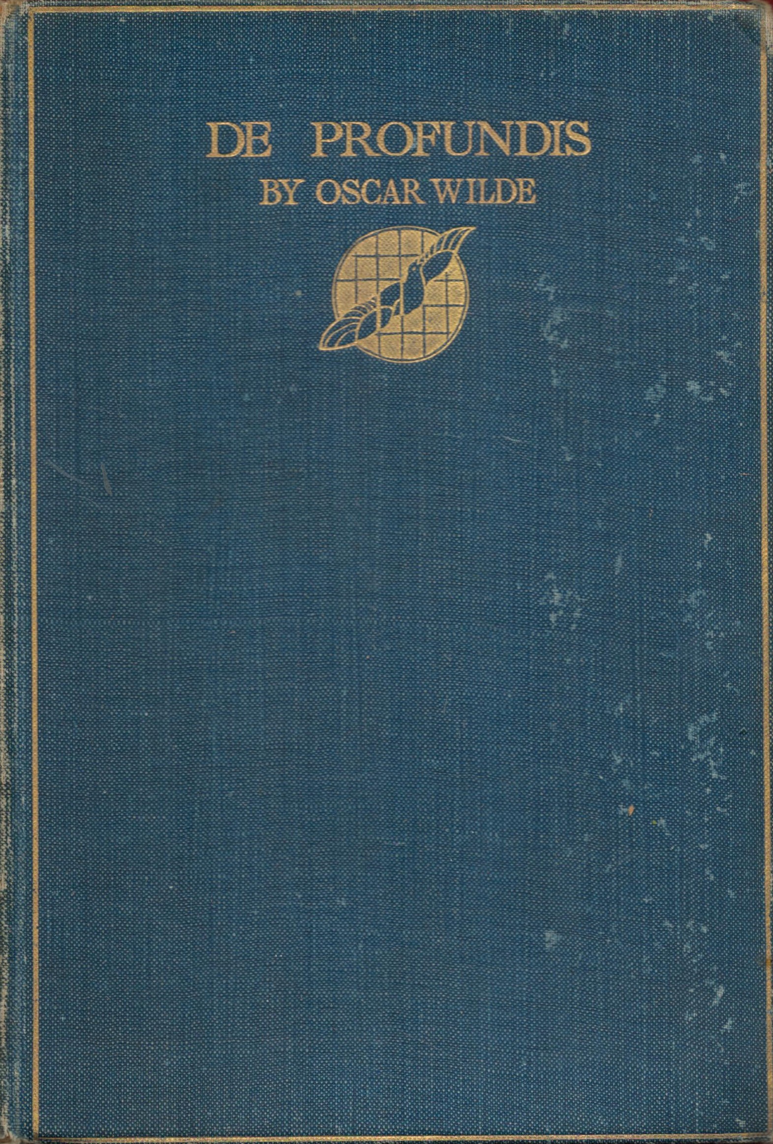 De Profundis by Oscar Wilde 1st Edition Cloth Wrapped Hardback Book. Published 1905 by Methuen and
