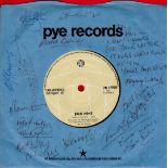 Football England 1966 Winners Signed Back Home Pye 7inch Vinyl Record Sleeve, With Vinyl Included.