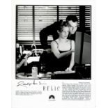 Penelope Ann Miller Signed 10x8 inch Black and White The Relic Reproduction Lobby Card. Signed in