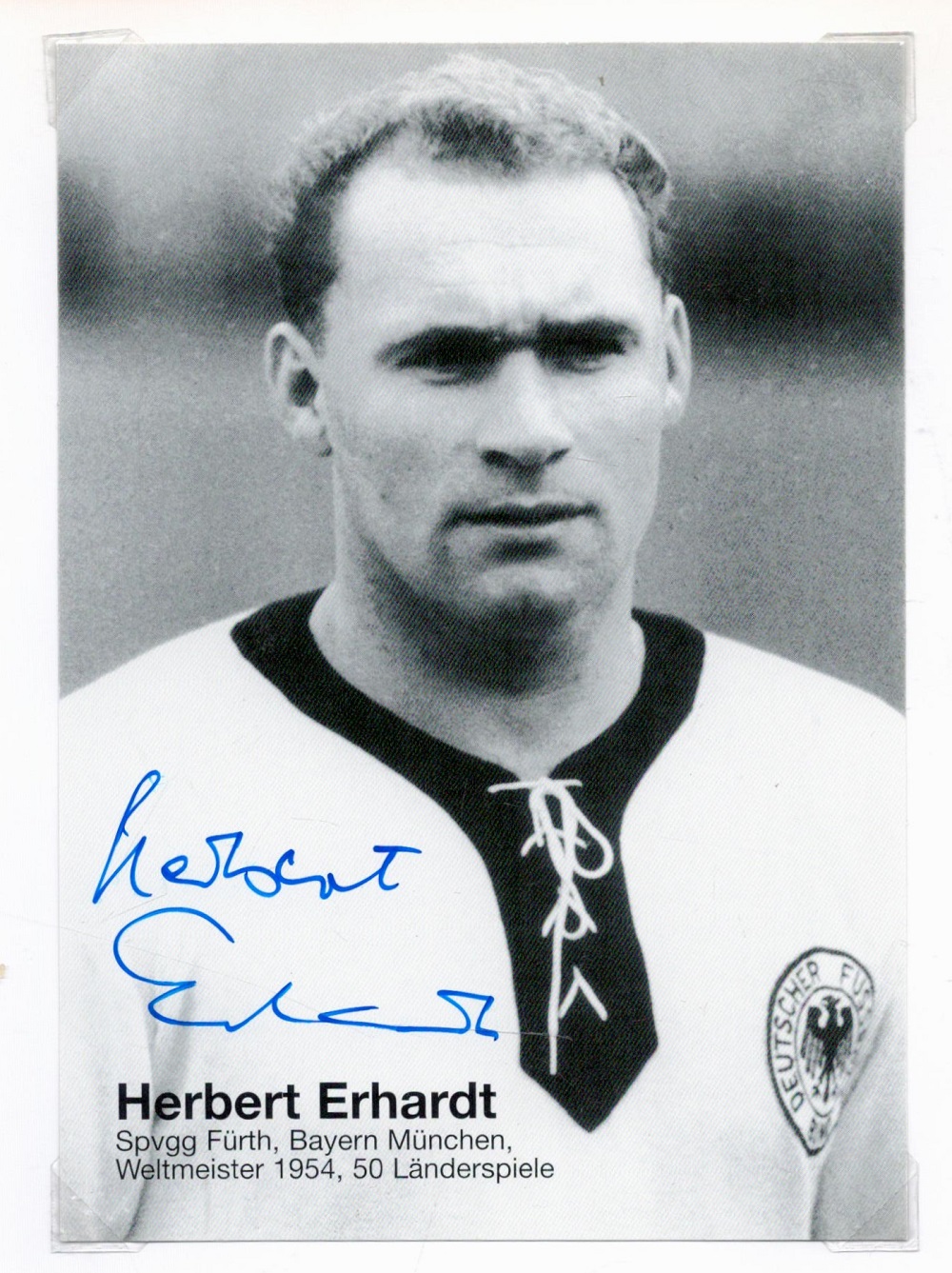 Herbert Erhardt West Germany And Bayern Munich Signed Postcard. Good condition. All autographs