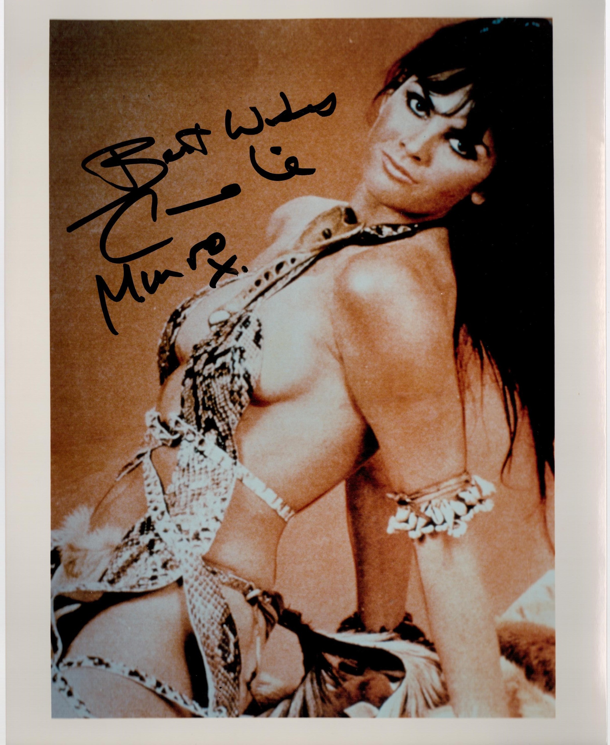 Caroline Munro signed 10x8 colour photo. Caroline Munro (born 16 January 1949) is an English