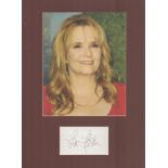 Actor, Lea Thompson mounted signature piece, overall size 16x12. This beautiful item features a