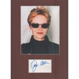 Actor, Joan Allen mounted signature piece, overall size 16x12. This beautiful item features a colour