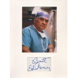 Actor, Ed Asner mounted signature piece, overall size 16x12. This beautiful item features a colour