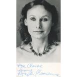 Actor, Angela Pleasence signed 6x4 black and white photograph dedicated to Claire. Pleasence (born