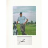 Golf, Tom Lehman mounted signature piece. This beautiful item features a colour photo and a signed
