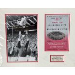 Football Noel Cantwell signed 1963 FA Cup Winners mounted display includes signed superb black and