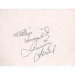 Comedian, Jimmy Jewel signed 3x4 white page, dedicated to Claire. James Arthur Thomas Jewel Marsh (4