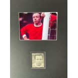 Football Nobby Stiles 16x12 overall mounted signature piece includes signed magazine photo and