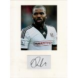 Football Darren Bent Signed Signature piece with 9x7 Colour Photo Showing Bent in Action for