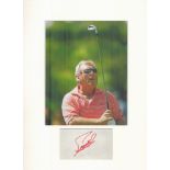 Golf, Fuzzy Zoeller mounted signature piece. This beautiful item features a colour photo and a
