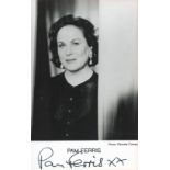 Actor, Pam Ferris signed 6x4 black and white promo photograph. Ferris (born 11 May 1948) is a