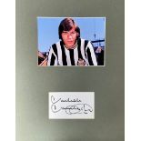 Football Malcom Macdonald 16x12 overall mounted signature piece includes signed album page and