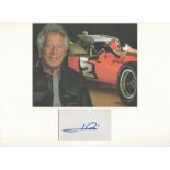 Racing Driver, Mario Andretti mounted signature piece. This beautiful item features a colour photo