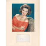 Actor, Angie Dickinson mounted signature piece, overall size 16x12. This beautiful item features a