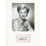 Actor, Joan Fontaine mounted signature piece, overall size 16x12. This beautiful item features a