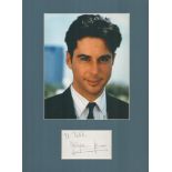 Actor, Jonathan Silverman mounted signature piece , overall size 16x12. This beautiful item features