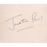 Actor, Jonathan Cecil signed 3x4 white page in black ink. Jonathan Hugh Gascoyne Cecil (22