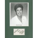 Singer and Actor, Helen Reddy mounted signature piece, overall size 16x12. This beautiful item