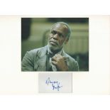 Actor, Danny Glover mounted signature piece, overall size 16x12. This beautiful item features a