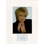 Singer Elaine Paige 16x12 overall mounted signature piece. Includes signed album page and