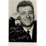 Dave King signed 5x3 black and white photo. King was an English comedian, actor and vocalist of