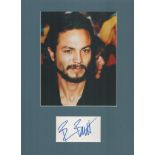 Actor, Benjamin Bratt mounted signature piece, overall size 16x12. This beautiful item features a