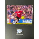 Football Paul Scholes 16x12 overall mounted signature piece includes irregular cut album page and