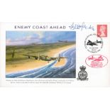 WW2 Leo Doyle (617 Squadron) Signed Enemy Coast Ahead FDC With Malcolm Kinnear Lancaster Image. 2 of