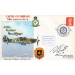 WW2 RAF Sqn Ldr Donald S Scott DFC BOB Pilot Signed Battle of Britain 50th Anniversary FDC. 70 of 85