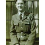 WW2 RAF Flt Sgt Roy Briggs of 576 Sqn Personally Signed 8x6 Black and White Photo. Roy Briggs