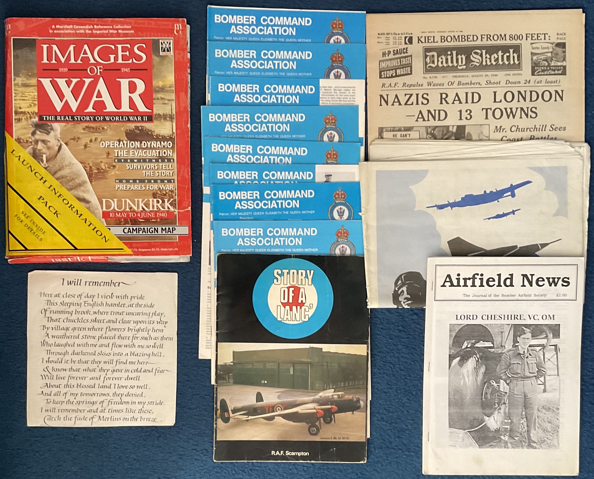 Images of War Collection. Launch Information Pack. Lots of Interesting Info. Booklets, Newspapers