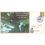 WW2 W/O Benjamin Bird DFM Signed Attack on Shipping Swinemunde 16th April 1945 FDC. 5 of 22 Covers