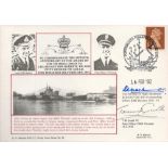 WW2 Navy Vice Ad Sir Hugh Mackenzie and Petty Officer TW Gould Signed Commemorate the 50th Anniv