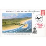 WW2 Charles Lepine (617 Squadron) Signed Enemy Coast Ahead FDC With Malcolm Kinnear Lancaster Image.