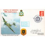 WW2 RAF Flt Lt George Welford BOB Pilot Signed Battle of Britain 50th Anniversary FDC. 70 of 85