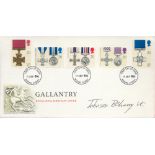Colour Sgt Johnson Beharry VC Signed Gallantry Royal Mail First Day Cover. Five Award Stamps with