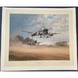WW2 Three Signed Gerald Coulson Colour Print Titled Striking Back. 507 of 650. Signed in Pencil by