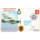 WW2 RAF Wg Cdr GL Sinclair DFC BOB Pilot Signed Battle of Britain 50th Anniversary FDC. 72 of 85