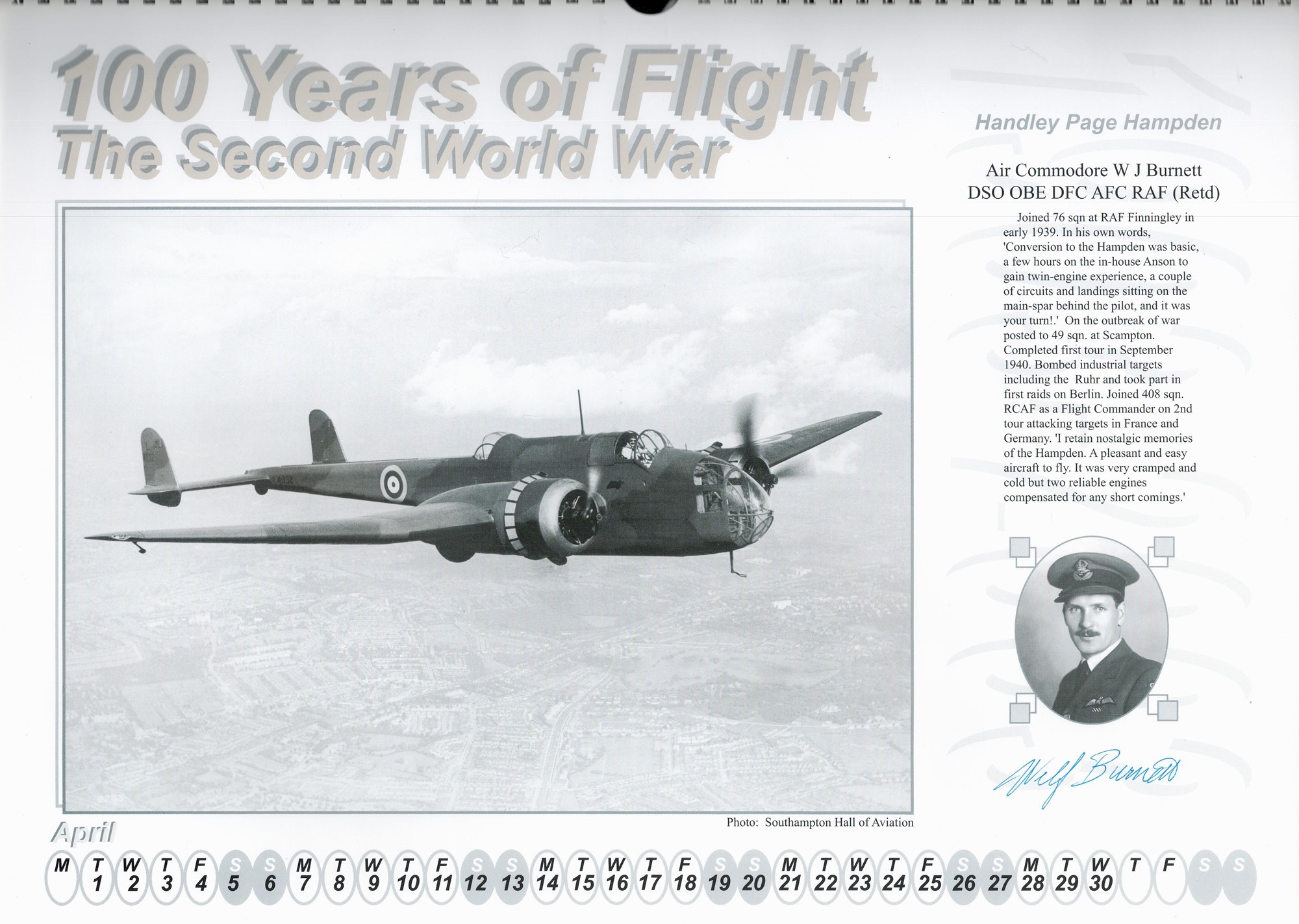 Multi Signed 100 Years of Flight Calendar, Limited Edition, Superb Signatures. Personally Signed - Image 3 of 4