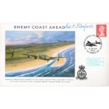 WW2 Ross Stanford DFC Signed Enemy Coast Ahead FDC With Malcolm Kinnear Lancaster Image. 5 of 32