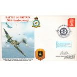 WW2 RAF Flt Lt Ralph Wolton BOB Pilot Signed Battle of Britain 50th Anniversary FDC. 34 of 42 Covers