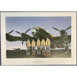 WW2 David Shannon and Len Sumpter Signed Peter Read Colour 27x19 inches Print Titled Dambusters