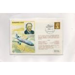 Sir Freddie Laker Signed Personal Flown First Day Cover RAFM HA(SP9). Flown in a Laker Skytrain