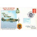 WW2 RAF Sqn Ldr William R Jones BOB Pilot Signed Battle of Britain 50th Anniversary FDC. 75 of 85