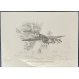 WW2 10 Signed Nicolas Trudgian Black and White Print Titled Pinpoint Marking 132 of 150. Signed in